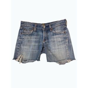 7 For All Mankind Denim Cut Off Shorts 24